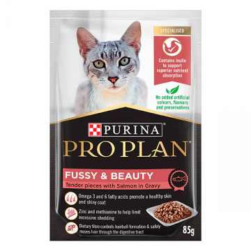 Purina Pro Plan Jelly Pouch Fussy Beauty with Salmon 85g (12 Packs)