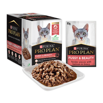Purina Pro Plan Jelly Pouch Fussy Beauty with Salmon 85g (12 Packs)