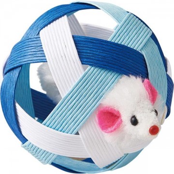 Marukan Toy Nyanko Time Rolling Ball Mouse & Beads