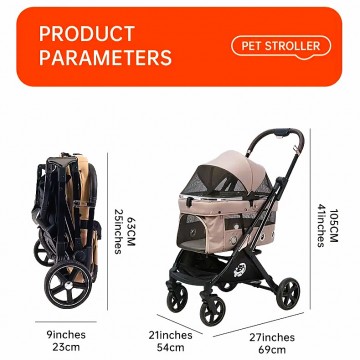 Rubeku Pet Stroller (C01-G) Grey