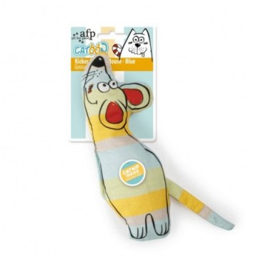 AFP Toy Catoon Kicker Curious Mouse Beige with Catnip