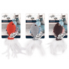 AFP Toy Vintage Feather Fish with Catnip, AFP2566, cat Toy, AFP, cat Accessories, catsmart, Accessories, Toy