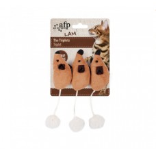 AFP Toy Lamb The Triplets Mouse Brown, AFP2102 Brown, cat Toy, AFP, cat Accessories, catsmart, Accessories, Toy