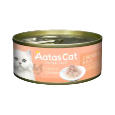 Aatas Cat Creamy Chicken & Tuna 80g Carton (24 Cans)