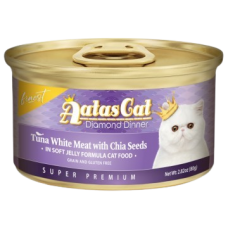 Aatas Cat Finest Diamond Dinner Tuna with Chia Seeds in Soft Jelly 80g Carton (24 Cans), AAT3373 Carton (24 Cans), cat Wet Food, Aatas, cat Food, catsmart, Food, Wet Food