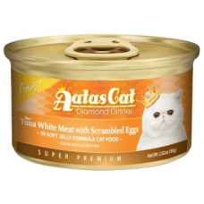 Aatas Cat Finest Diamond Dinner Tuna with Scrambled Eggs in Soft Jelly 80g Carton (24 Cans), AAT3374 Carton (24 Cans), cat Wet Food, Aatas, cat Food, catsmart, Food, Wet Food