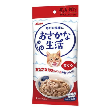 Aixia 3-in-1 Pouch Fish Life Tuna 180g (6 Packs)
