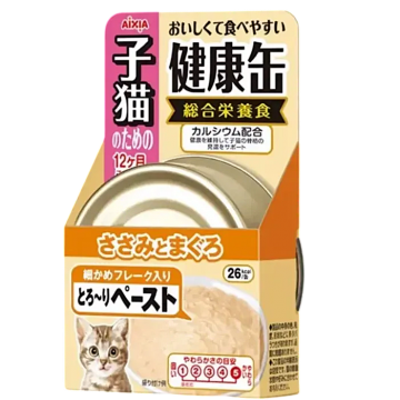 Aixia Canned Kenko-can Chic Fillet & Tuna Paste Kitten 40g x24