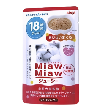 Aixia Pouch  Miaw Miaw Juicy Tuna Senior 18yrs+ 60g x12