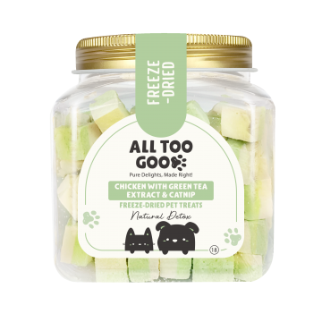 All Too Good Freeze-Dried Treats Chic w/Green Tea Extract & Catnip Natural Detox 100g