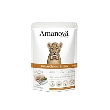 Amanova Pouch Grain-Free Chicken & Fish Kitten 85g (6 packs)