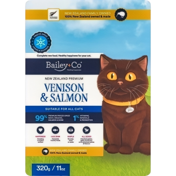 Bailey+Co Freeze Dried Raw Venison & Salmon Diet 320g Bailey+Co Freeze Dried Raw Venison & Salmon Diet 320g