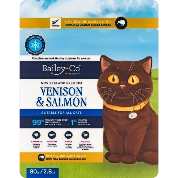 Bailey+Co Treat Freeze Dried Raw Venison & Salmon 80g