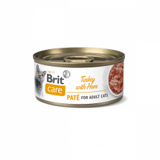 Brit Care Cat Pate Turkey With Ham 70g (24 Cans)