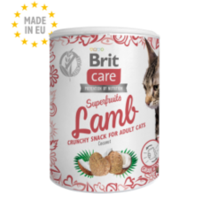 Brit Care Cat Superfruits Lamb Crunchy Snack with Coconut 100g (2 Packs)