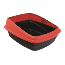 Cat Love Cat Pan with Removable Rim Red & Charcoal, 36622, cat Litter Pan, Cat Love, cat Housing Needs, catsmart, Housing Needs, Litter Pan
