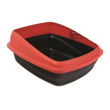 Cat Love Cat Pan with Removable Rim Red & Charcoal