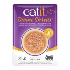 Catit Food Divine Shreds Tuna With Shirasu & Sweet Potato 75g/2.6oz (18 packs)