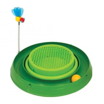 Catit Toy Play 3-In-1 Circuit Ball With Grass Planter