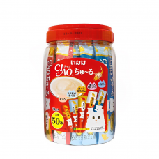 Ciao Chu ru Tuna with Added Vitamin and Green Tea Extract 14g x 50pcs (2 Tub)