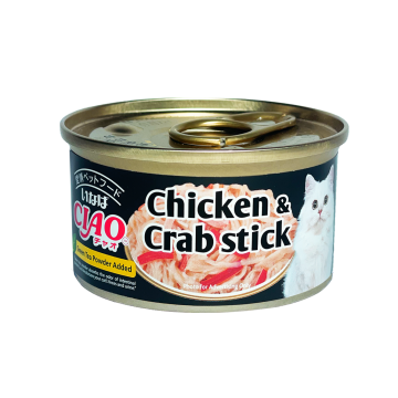 Ciao Can Chicken Fillet & Crabstick In Jelly 75g