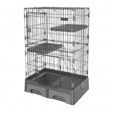 Deluxe Pet Multifunctional Cage Medium Black, CS2017000014, cat Cages, Deluxe, cat Housing Needs, catsmart, Housing Needs, Cages