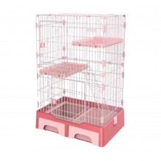 Deluxe Pet Multifunctional Cage Medium Pink, CS2017000017, cat Cages, Deluxe, cat Housing Needs, catsmart, Housing Needs, Cages