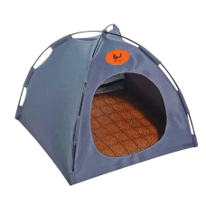Dooee Bed Canvas House For Cats & Dogs Grey, CS2023000537, cat Bed  / Cushion, Dooee, cat Housing Needs, catsmart, Housing Needs, Bed  / Cushion