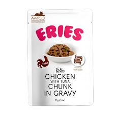Eries Pouch in Gravy Chicken w/Tuna Chunk 85g x12