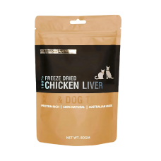 Freeze Dry Australia Pet Treat Chicken Liver 80g, 728434698609, cat Treats, Freeze Dry Australia, cat Food, catsmart, Food, Treats
