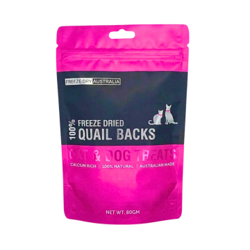 Freeze Dry Australia Pet Treat Quail Backs 80g
