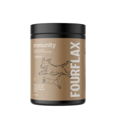 FourFlax Pets Supplement Immunity Powder Tub 400g, 94219008119136, cat Supplements, Fourflax, cat Health, catsmart, Health, Supplements