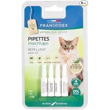 Francodex Pest Repellent Spot-on Adult Cats (4X0.6ml), 175221, cat Special Needs, Francodex, cat Health, catsmart, Health, Special Needs