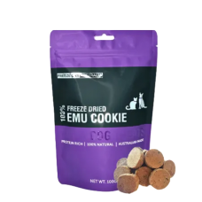 Freeze Dry Australia Pet Treat Emu Cookie 100g, 8831656, cat Treats, Freeze Dry Australia, cat Food, catsmart, Food, Treats