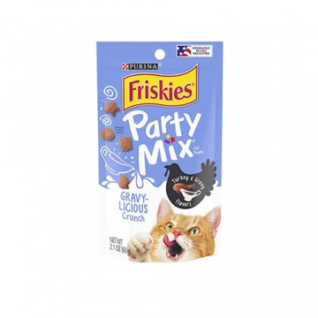 Friskies Party Mix Crunch Gravy-licious Turkey & Gravy 60G (3 Packs)