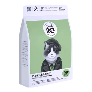 Good Noze Freeze-Dried Hoki & Lamb 350g Good Noze Freeze-Dried Hoki & Lamb 350g