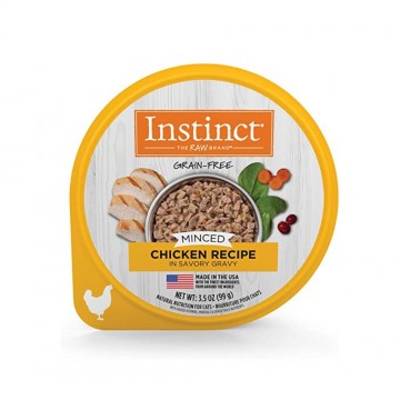 Instinct Grain-Free Minced Recipe With Real Chicken Wet Food Cup 3.5oz