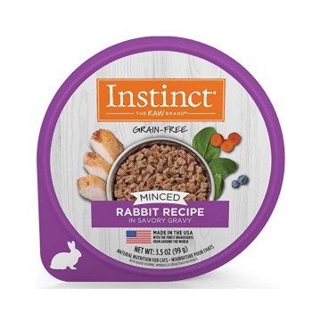 Instinct Wet Food Minced Cup Recipe Rabbit 3.5oz (6 cups)