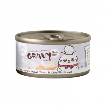 Jolly Cat Gravy Series Fresh White Meat Tuna And Chicken Breast 80g