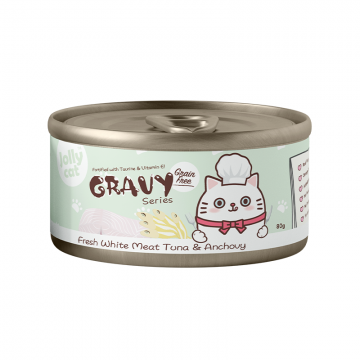 Jollycat Gravy Series Fresh White Meat Tuna And Anchovy 80g (24 cans)