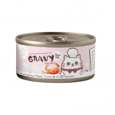 Jollycat Gravy Series Fresh White Meat Tuna And Crab Surimi 80g (24 cans)