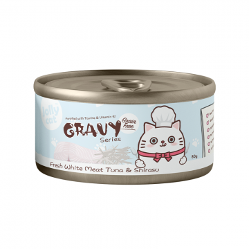 Jollycat Gravy Series Fresh White Meat Tuna And Shirasu 80g (24 cans)