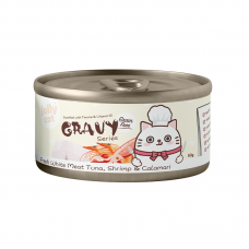 Jollycat Gravy Series Fresh White Meat Tuna, Shrimp And Calamari 80g