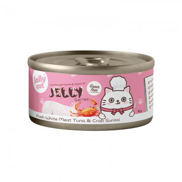 Jollycat Jelly Series Fresh White Meat Tuna And Crab Surimi 80g (24 cans)