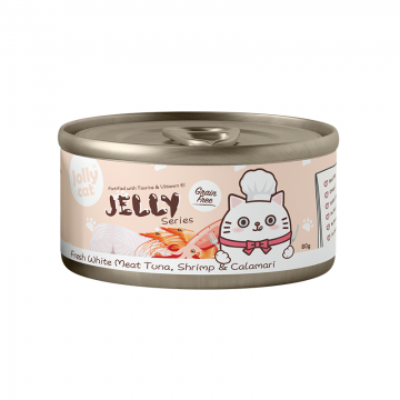 Jollycat Jelly Series Fresh White Meat Tuna, Shrimp And Calamari 80g (24 cans)