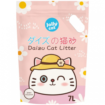 Jollycat Litter Daizu Fresh Clumping Baby Powder 7L X6