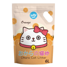 Jollycat Litter Okara Tofu Orange 6L, JOL-ORANGE, cat Litter, Jolly Cat, cat , catsmart,  Litter