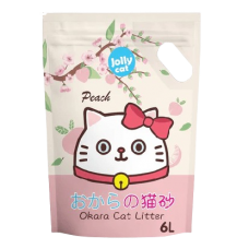 Jollycat Litter Okara Tofu Peach 6L, JOL-PEACH, cat Litter, Jolly Cat, cat , catsmart,  Litter
