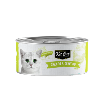 Kit Cat Deboned Chicken & Seafood 80g Carton (24 Cans)