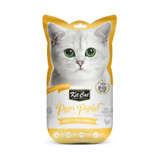 Kit Cat Purr Puree Chicken & Fiber (Hairball) 15g x 4pcs (3 Packs)